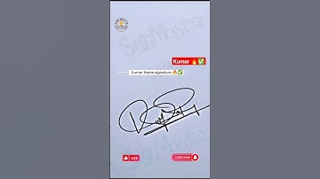 Kumar name Signature|Signature ideas|Autograph tutorials|#art #calligraphy #signature #signs #name