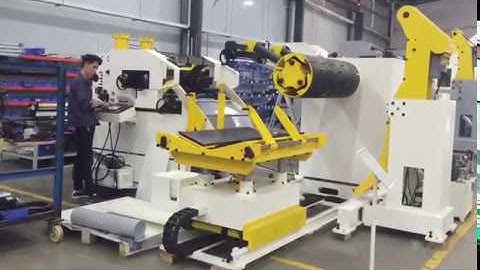 Decoiler Straightener Feeder 3 in 1 comboFeeder Machine with Coil car, Press Arm Testing