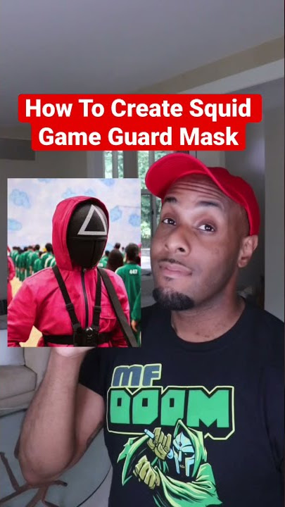 كيفية صنع قناع حارس لعبة الحبار #حرفة #شورت #لعبة الحبار