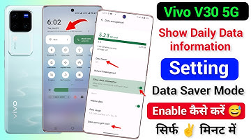 Vivo V30 5g Me Show Daily Data information Kaise On Kare | Show Daily Data Usage Setting in Vivo V30