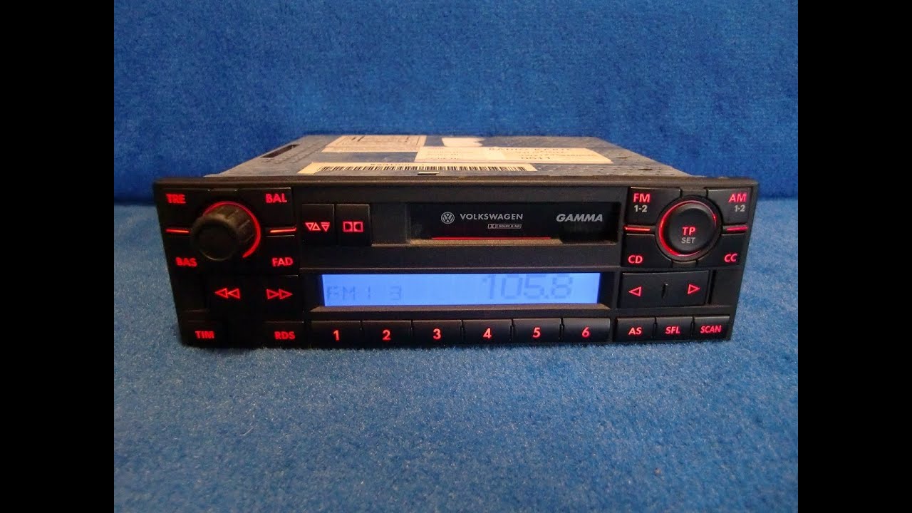 VW Volkswagen Gamma 5 V SAFE CODE / car radio Codeeingabe