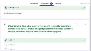 Treasury code Revision Test key