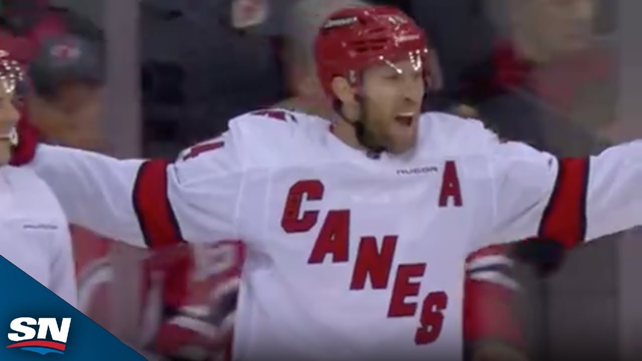 Hurricanes' Jaccob Slavin Scores From Crazy Tight Angle
