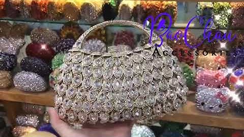 VÍ CLUTCH ĐI TIỆC ĐÍNH ĐÁ SWAROVSKI CAO CẤP