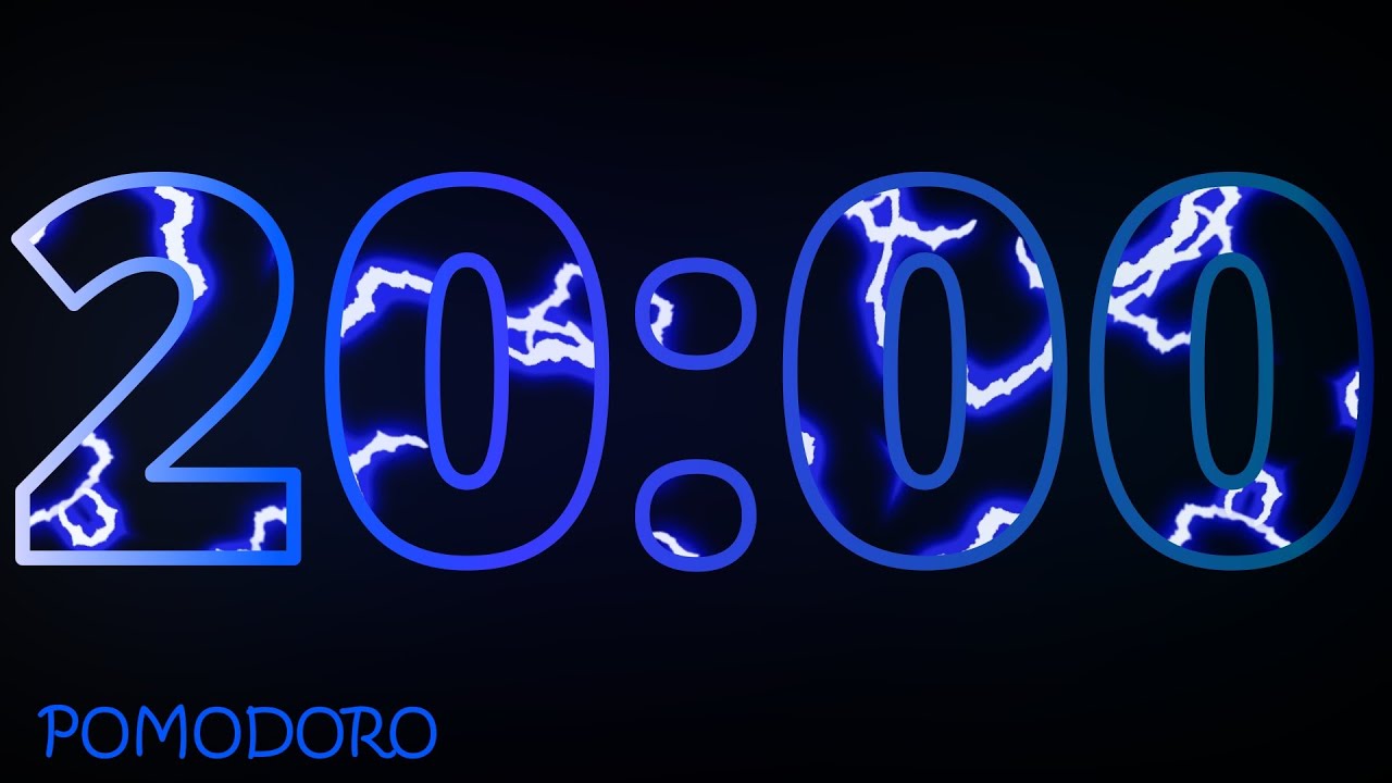 20 Minute Timer - Study - Work - Deep Focus - Countdown Timer - No ...