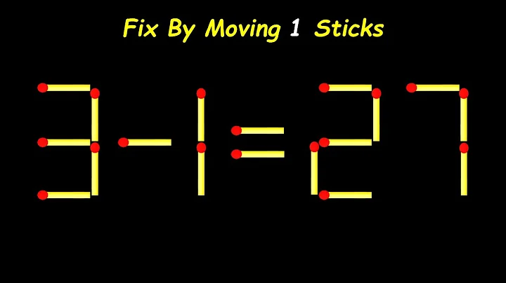 USA | Fix The Equation by moving 1 stick | Improve IQ | Matchstick Puzzle