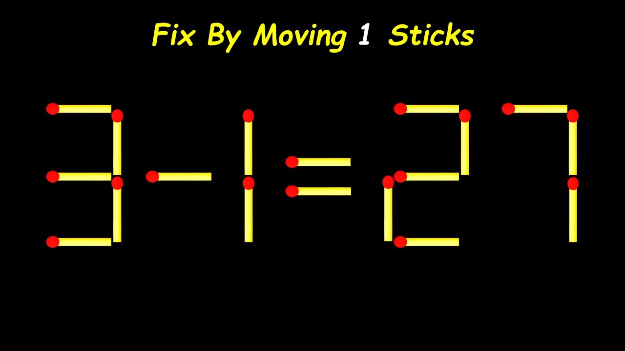 USA | Fix The Equation by moving 1 stick | Improve IQ | Matchstick Puzzle