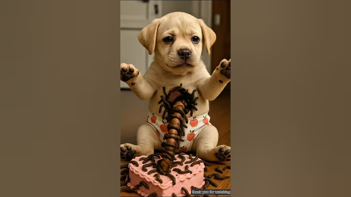 The dog ate ants along with cake #shorts #ai #dog #puppy #icecream #cake
