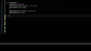 #coding                                                  TUTORIAL OPENGL 1 TRANSFORMASI BINTANG
