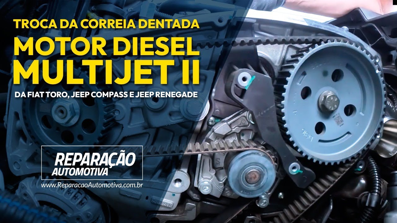 Troca da correia dentada do motor diesel MultijetII da Fiat Toro, Jeep Compass e Jeep Renegade