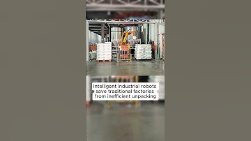 Intelligent #industrial #robots save the inefficient #palletizing of #factory production lines.