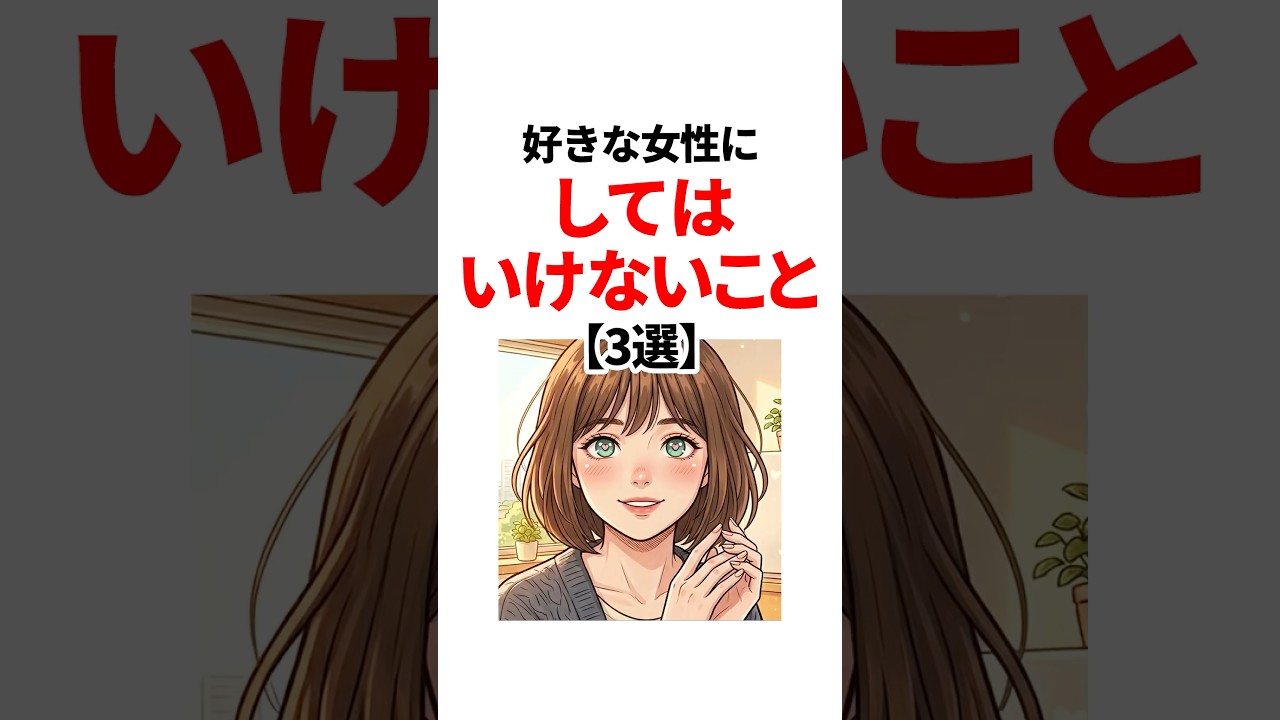 好きな女性にしてはいけないこと3選嫌われる行動とは？ #恋愛心理学 #恋愛 #shorts #恋愛テクニック #恋愛あるある