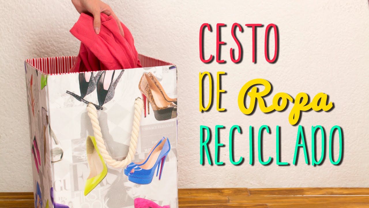 Cesto para Ropa Sucia Reciclado - De Caja de Cartón - Paso a Paso ♥ -  Catwalk - YouTube