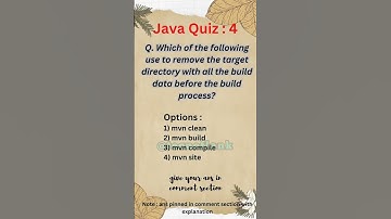 Java Quiz 4 #java #python #javascript #coding #code #ai #development #developer