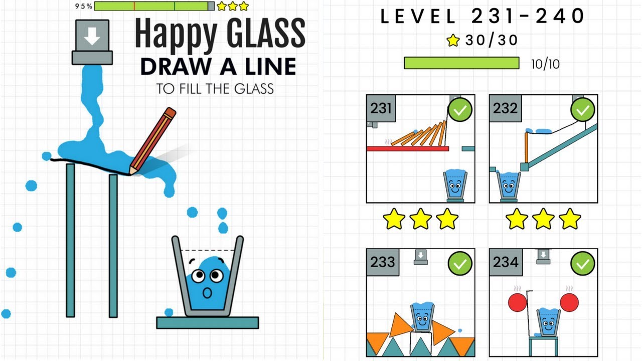 Happy Glass Level 231 to 240
