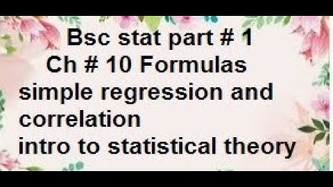 bsc stat ch10 introduction of regression coefficient/statsrauf