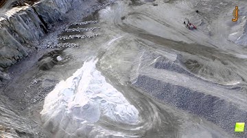 Calculations of volumes by drone