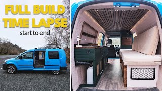 Micro Camper Van Conversion | DIY Full Build Time Lapse | VW Caddy