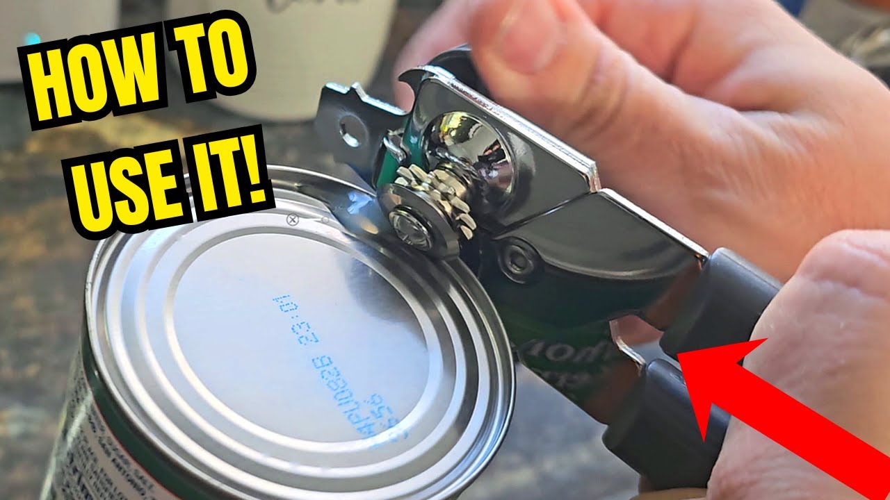 How to Use this Manual Can Opener - YouTube