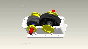 3D Single-stage gearbox