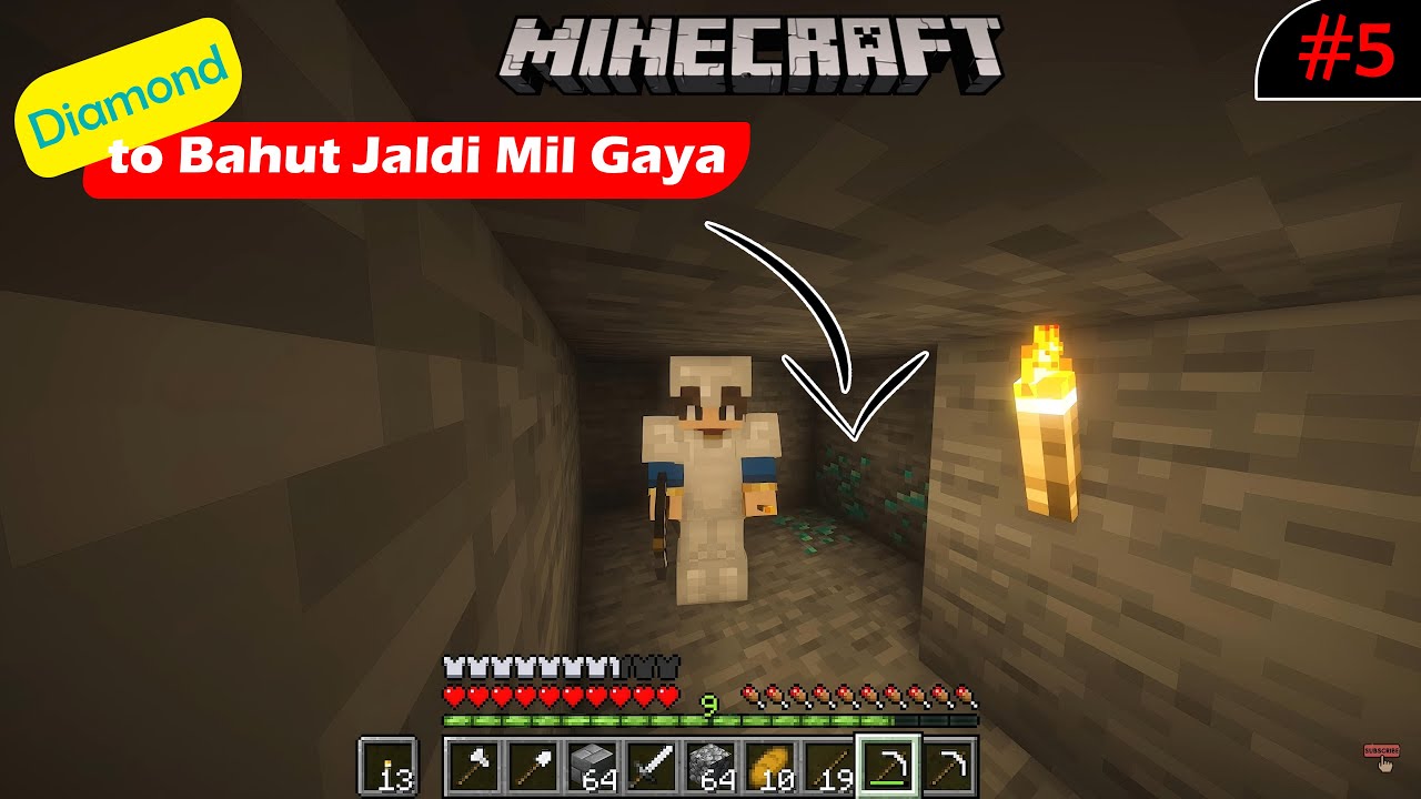 Diamond to Bahut Jaldi Mil Gaya | Minecraft Survival Series | #5 - YouTube