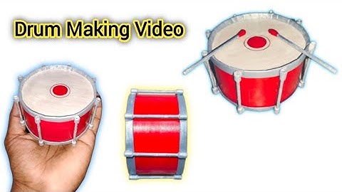 How to make a Drum paper model | Paper craft Drum model | 3D Model of Drum |  Drum Kaise Banaye
