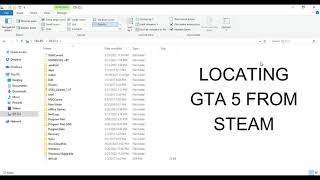 HOW TO LOCATE GTA 5 FOLDER FROM STEAM