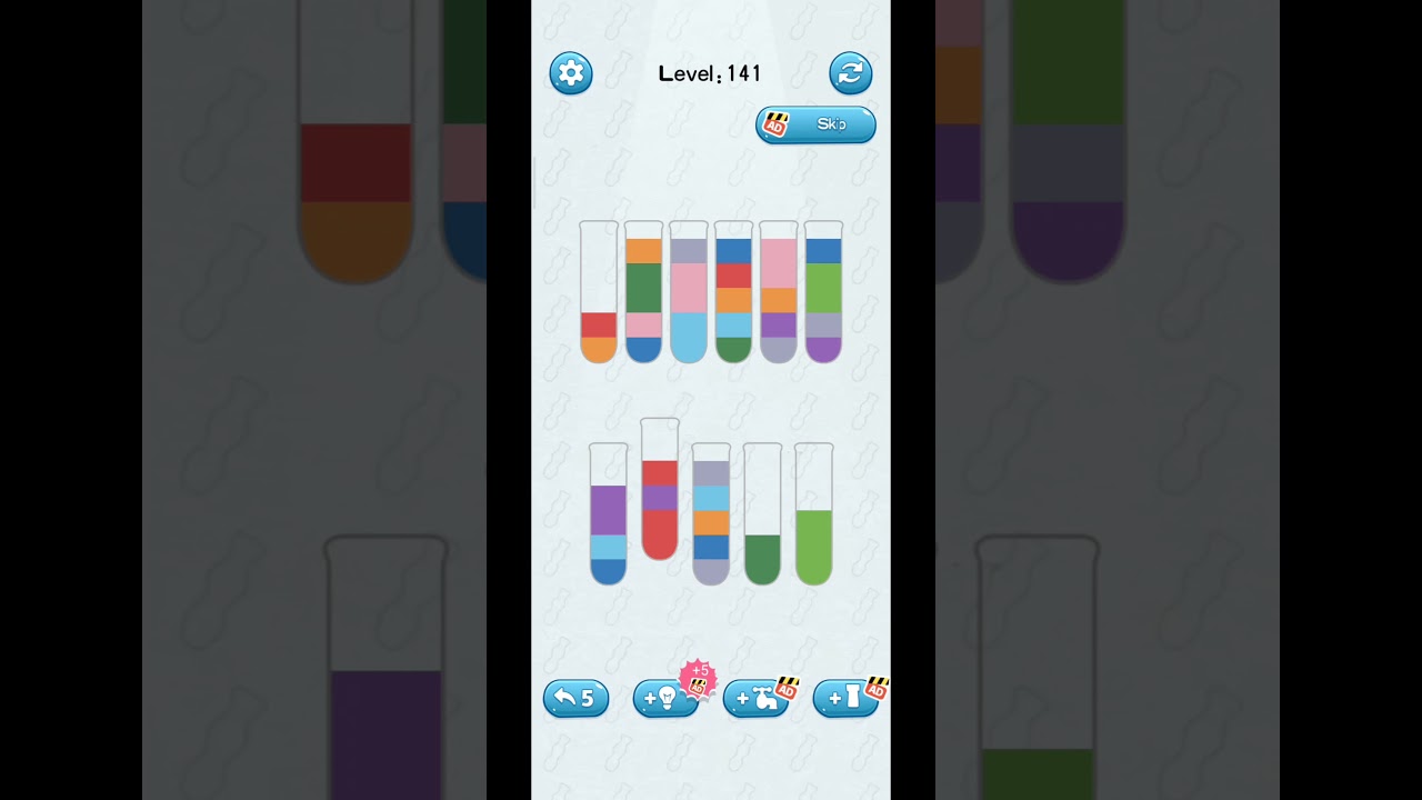 water sort puzzle level 141 