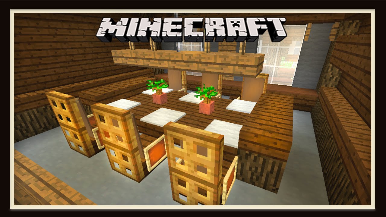 Minecraft: Dining Room Furniture Design ( How To Build A House - part 8