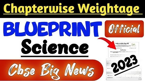 Science Blueprint 2023 | Cbse Board Exam 2023 | Class 10 Science Chapterwise Weightage