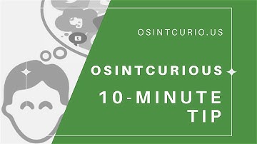10 Minute Tip: OSINT and Web Analytics Codes and Tags