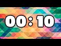⏱️ Temporizador Progresivo de 10 Segundos | Alarma y Arte Abstracto 🎨⏰