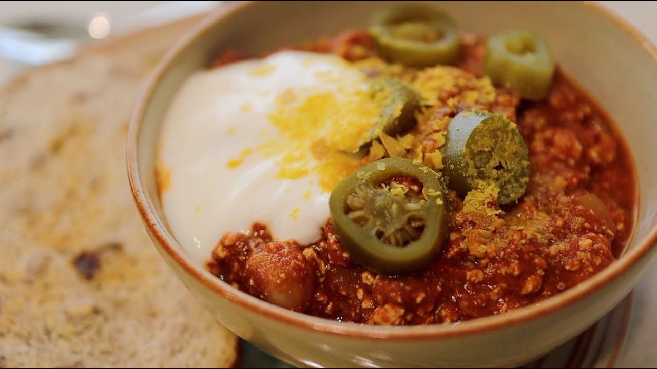 두부로 만든 가벼운 채소 칠리 스튜 힐링 요리 시간 Vegan Chili Bowl YouTube