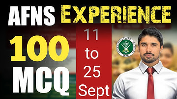 AFNS Latest Academic Test 2025 | 100 Most Repeated MCQs with Solutions