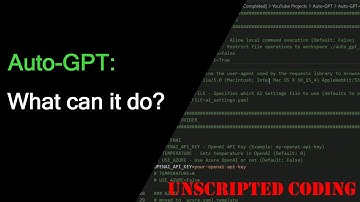 AutoGPT - Walkthrough the env file to understand what
