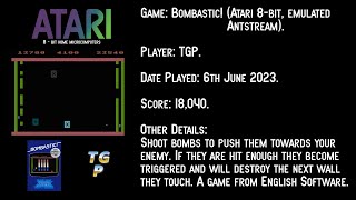 Bombastic! - Atari 400 / 800 - Mode 0 - 18,040 points.