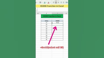 ISODD Function in Excel | Advanced Excel Formula #excel #exceltutorial #exceltips
