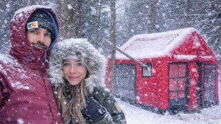Winter Arrives At Our Inflatable Cabin In The Woods
