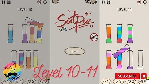 SortPuz Level 10-11 |Relaxing game -Water Sort Puzzle | Brain Games #braingames #waterpuzzle #sort