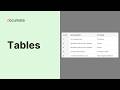 Tables for structured information | Documate for ServiceNow