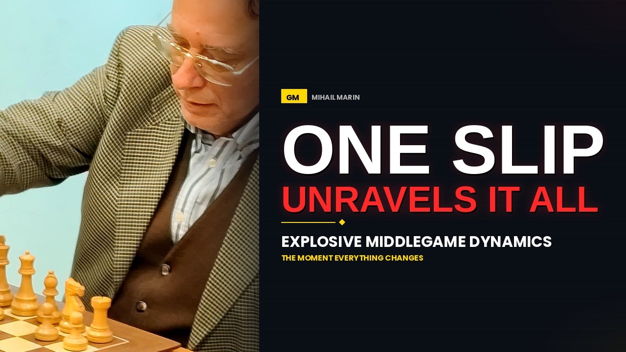 Explosive Middlegame Dynamics - GM Mihail Marin | One Slip Unravels Everything