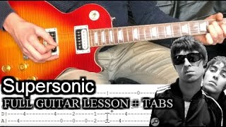 Oasis - Supersonic Guitar Lesson (WITH TABS)