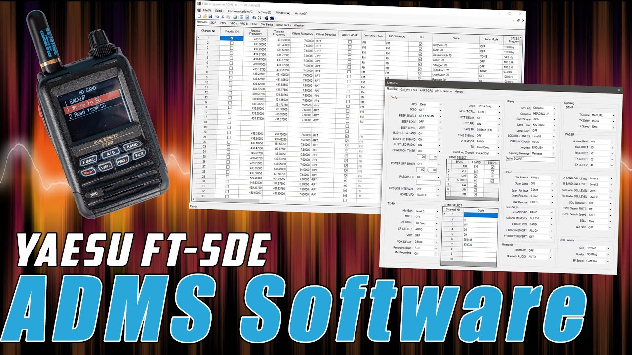 yaesu-ft-5de-programmierung-mit-der-adms-software-youtube