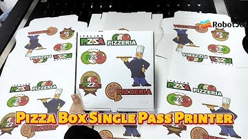 Pizza Box Printer: HIigh speed single pass digital printer with automatic friction feeder! #print