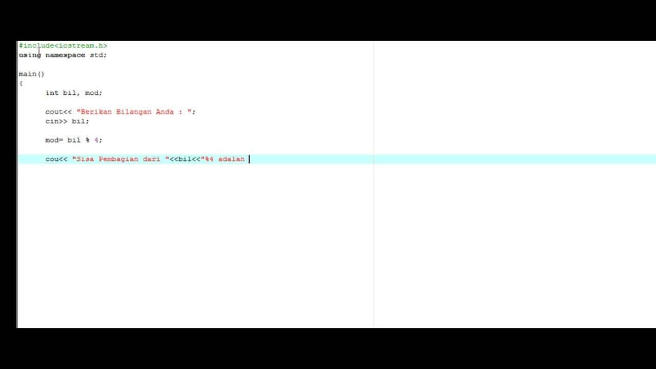 membuat pembagian dengan C++ (tutorial) - YouTube