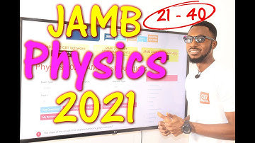 JAMB CBT Physics 2021 Past Questions 21 - 40