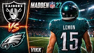 Raiders vs Eagles Simulation | Madden 27 Updated Rosters