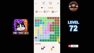 Meowdoku Level 72 walkthrough | full solution