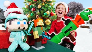 Игры для мальчиков - Стив Майнкрафт и подарок на Новый Год! – Онлайн видео обзор.