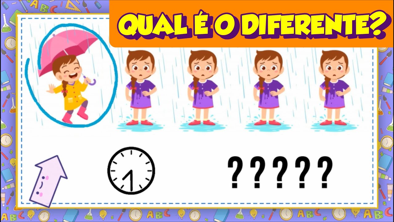 jogo de educação para crianças encontrar três diferenças entre